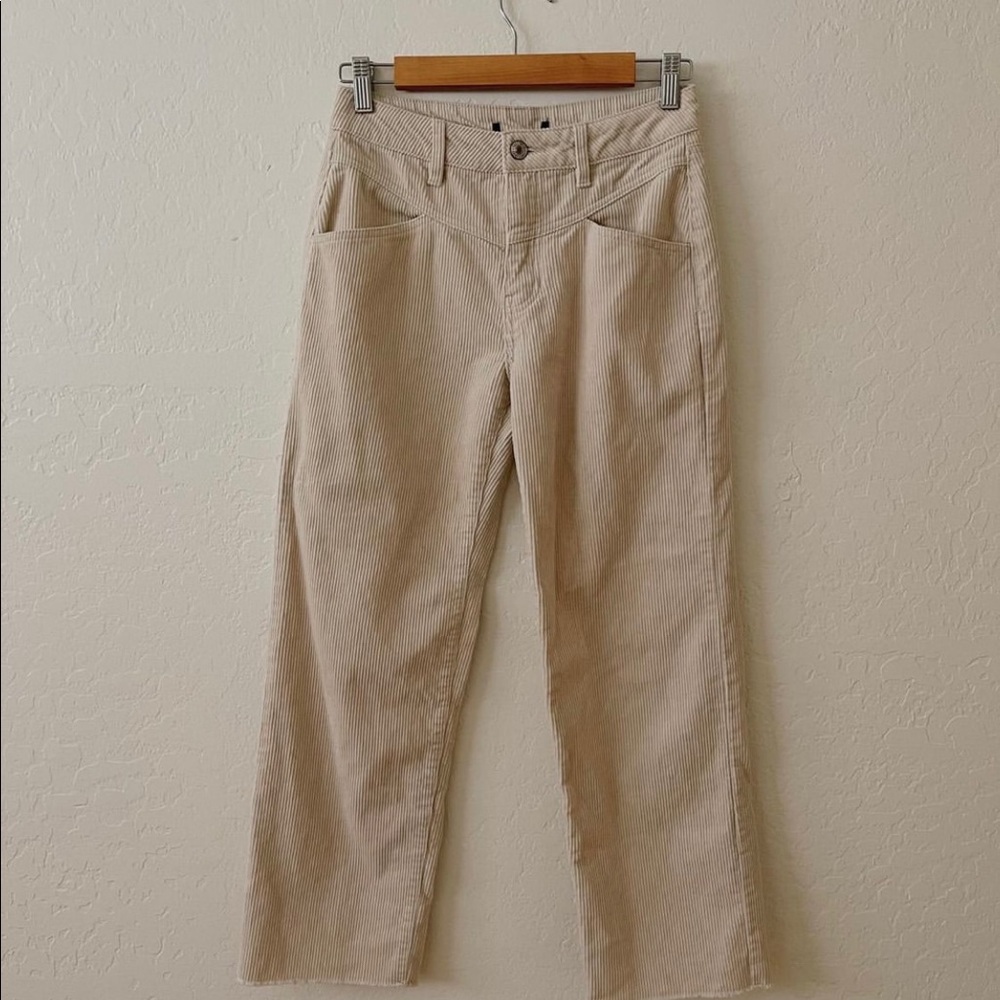 Corduroy Raw hem jeans